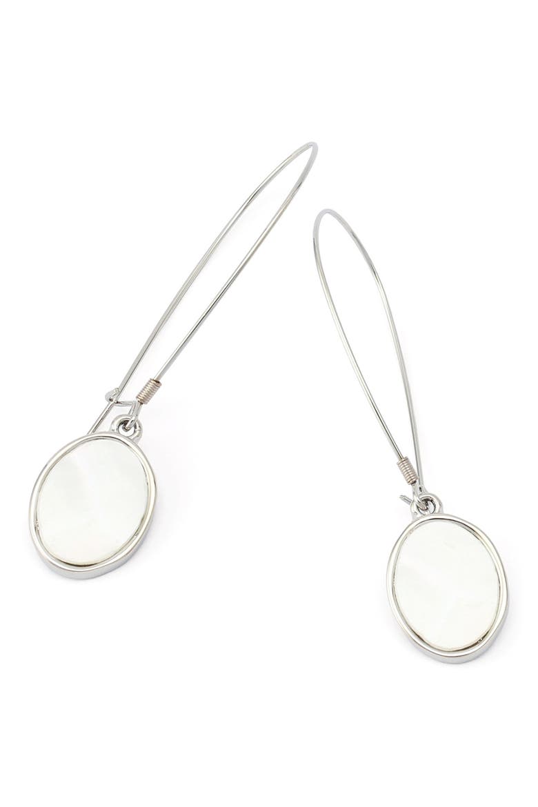 Mother-of-Pearl Shepherd Hook Earrings, Alternate, color, MOTHER OF PEARL