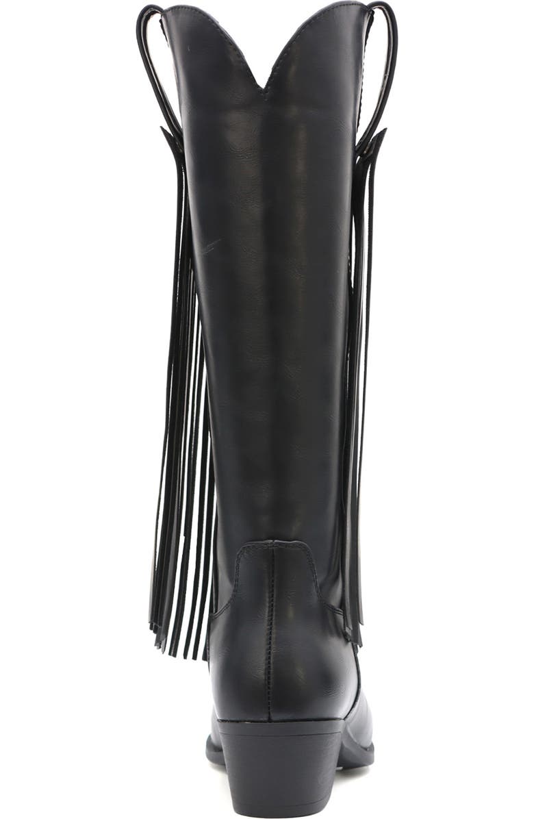 YOKI Avery Fringe Western Boot, Alternate, color, Black