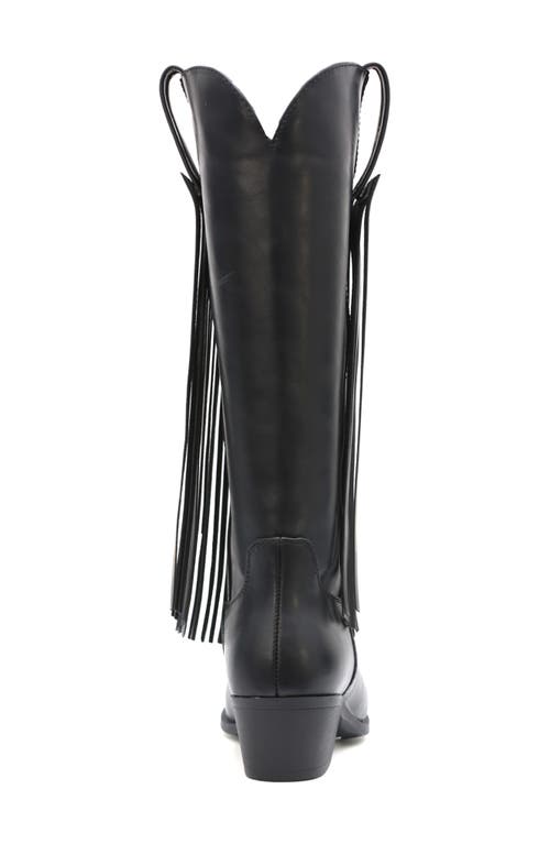 Yoki Avery Fringe Western Boot In Multi