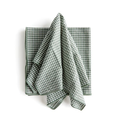 Napa Home & Garden 18" Vibrant Green Plaid Cotton Dinner Napkins Set of 4 for Dining & Table Decor  product