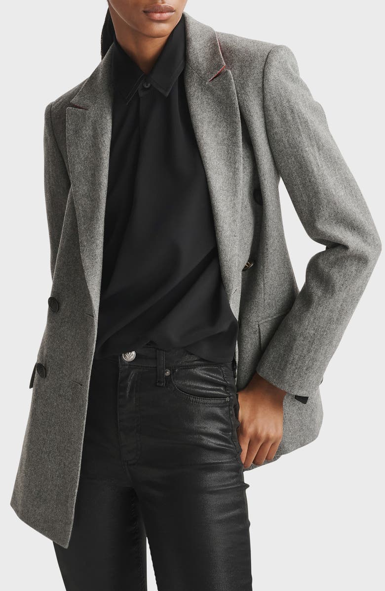 rag & bone Nina High Waist Coated Skinny Jeans, Alternate, color, 