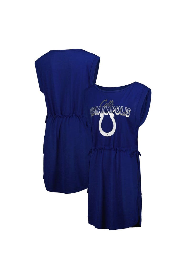 Women's G-III 4Her by Carl Banks Royal Indianapolis Colts G.O.A.T. Swimsuit Cover-Up, Main, color, Royal
