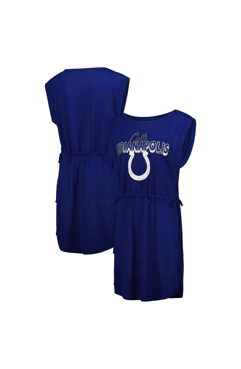 G-III 4HER BY CARL BANKS Women's G-III 4Her by Carl Banks Royal Indianapolis Colts G.O.A.T. Swimsuit Cover-Up, Main, color, Royal