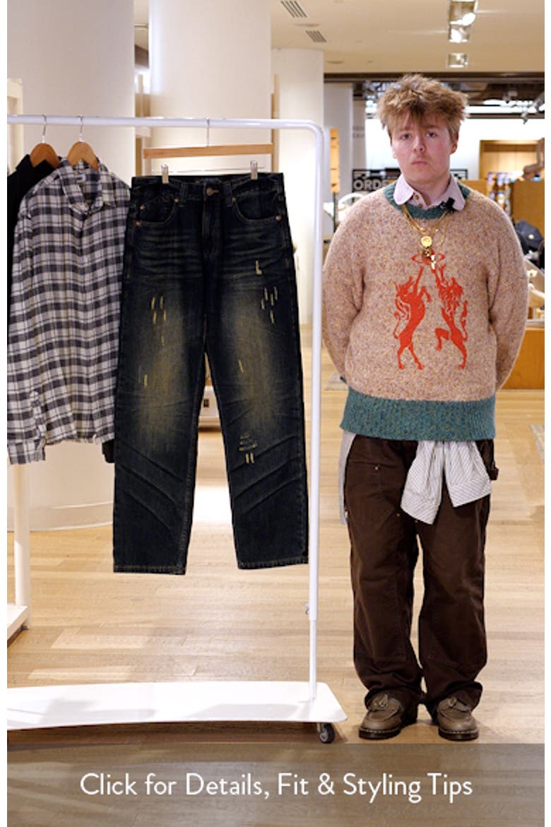 Relaxed Straight Leg Jeans video