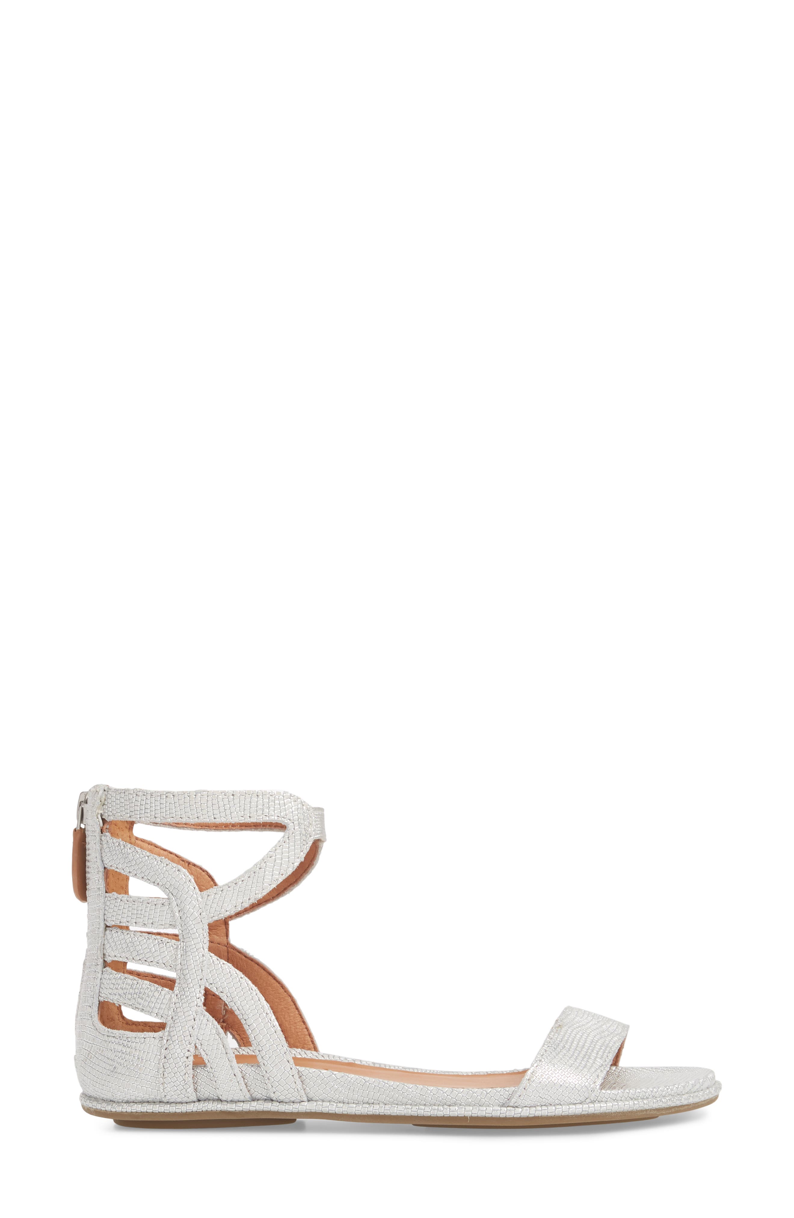 by Kenneth Cole Larissa Sandal, Alternate, color, WHITE/ SILVER LEATHER
