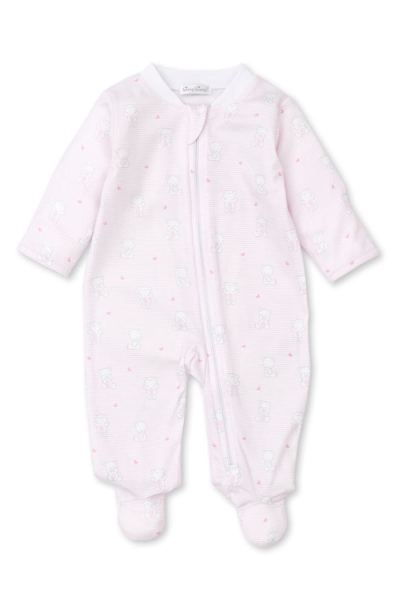 Kissy Kissy Bear Hugs Zip Cotton Footie, Main, color,