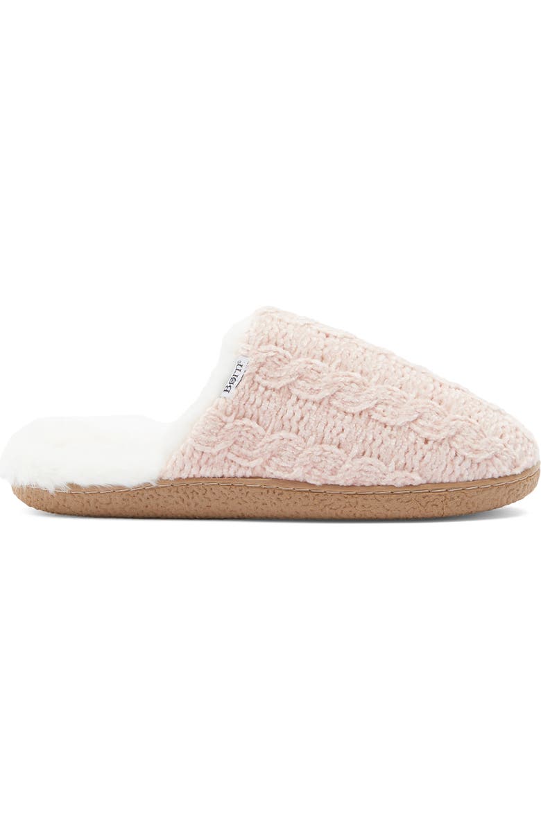 Børn Cable Knit Scuff Slipper, Alternate, color, Pink
