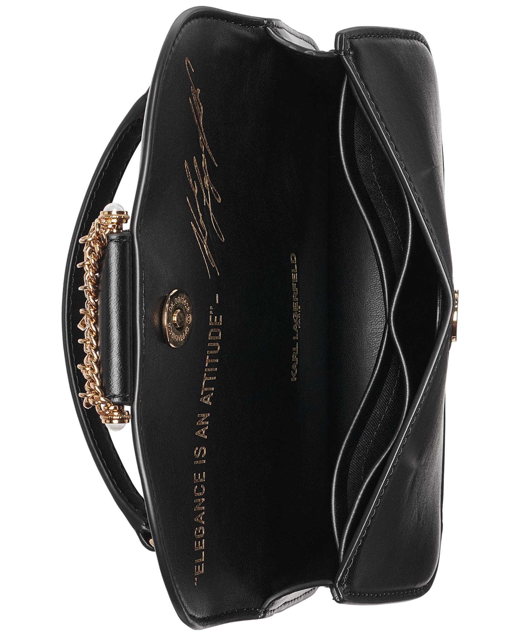 KARL LAGERFELD PARIS Jocelina Crossbody, Alternate, color, Black/Gold
