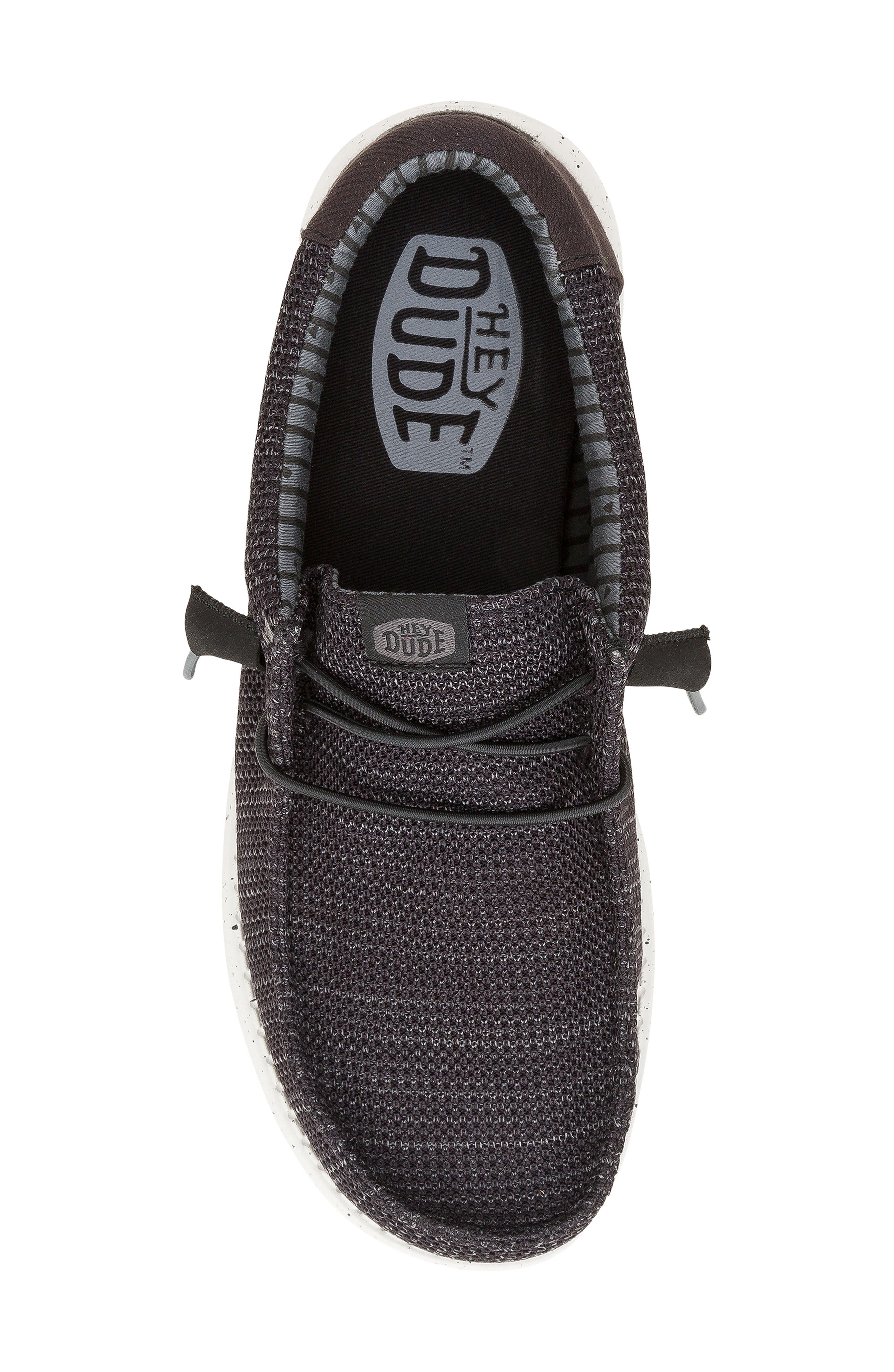 Wally Stretch Sox Slip-On, Alternate, color, BLACK/ WHITE