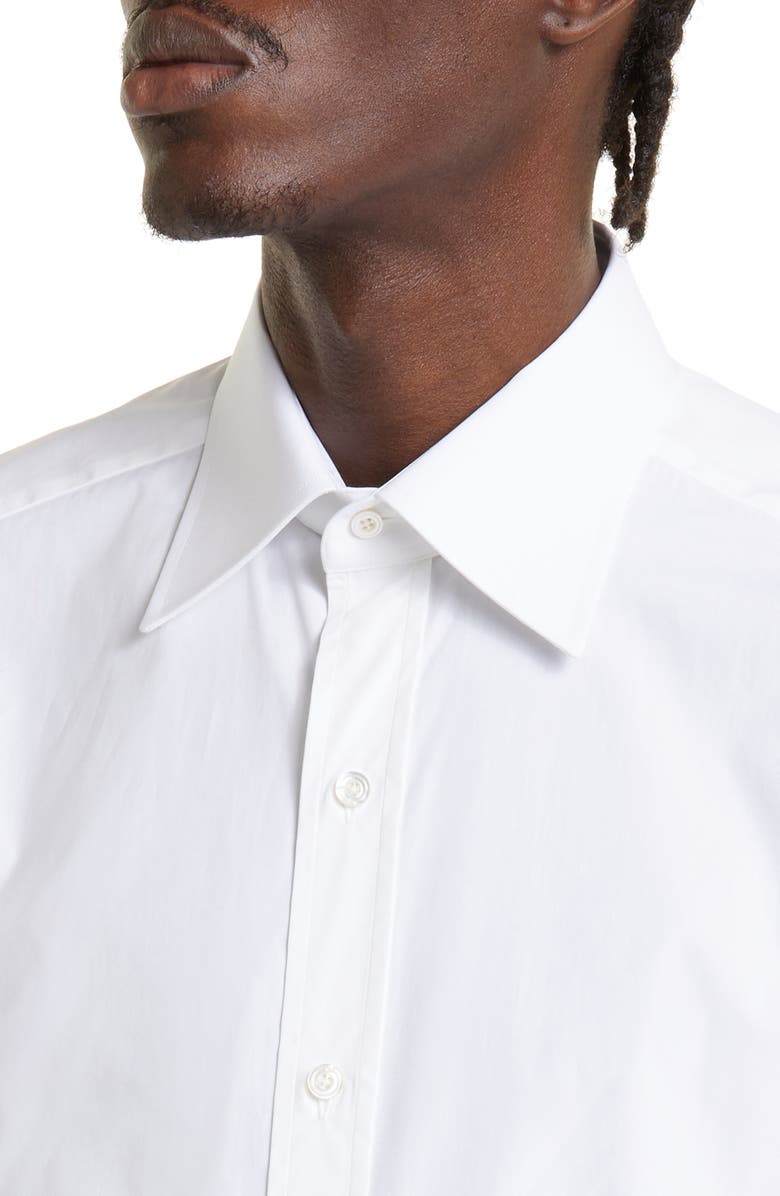 TOM FORD Slim Fit Poplin Button-Up Shirt, Alternate, color, Optical White