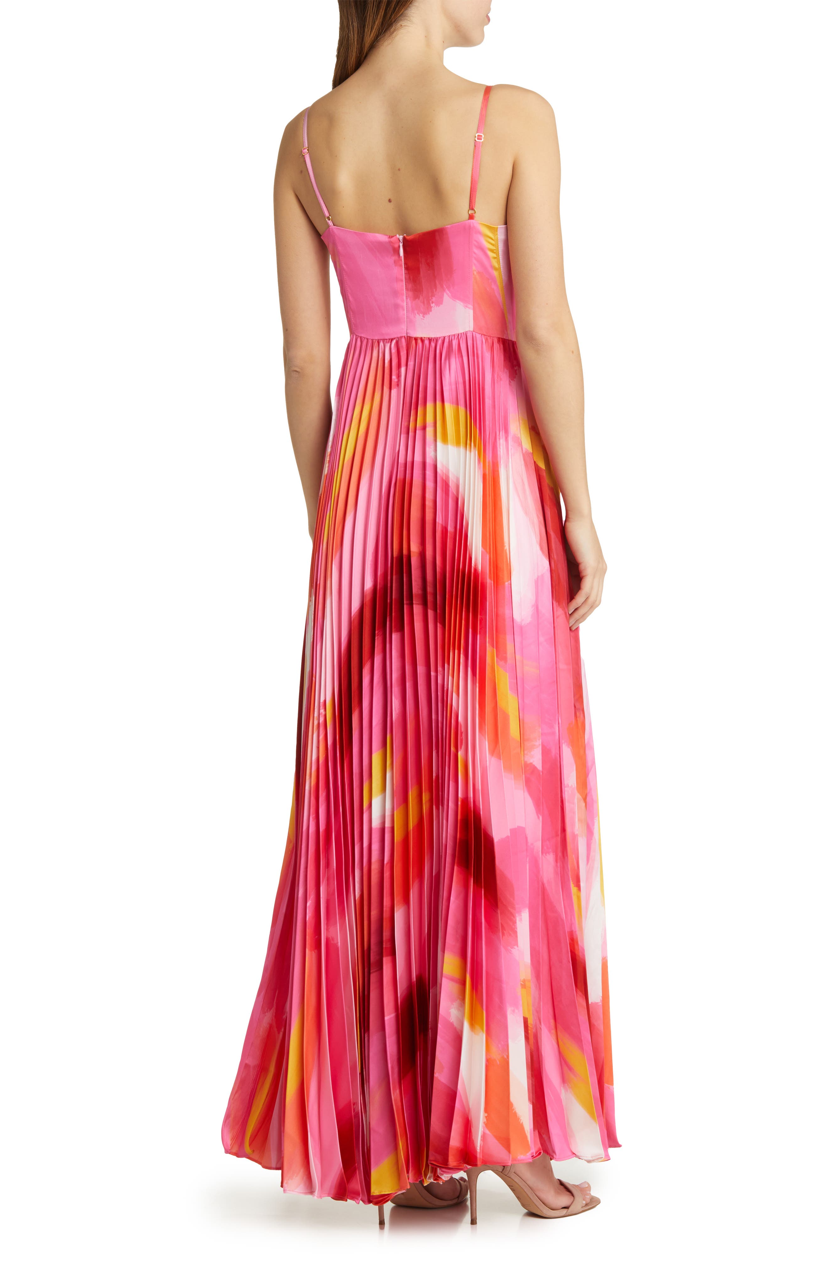 Mali Bustier Pleated Satin Gown - image 2