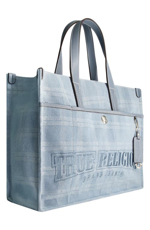 Shop True Religion Stripe Denim City Tote