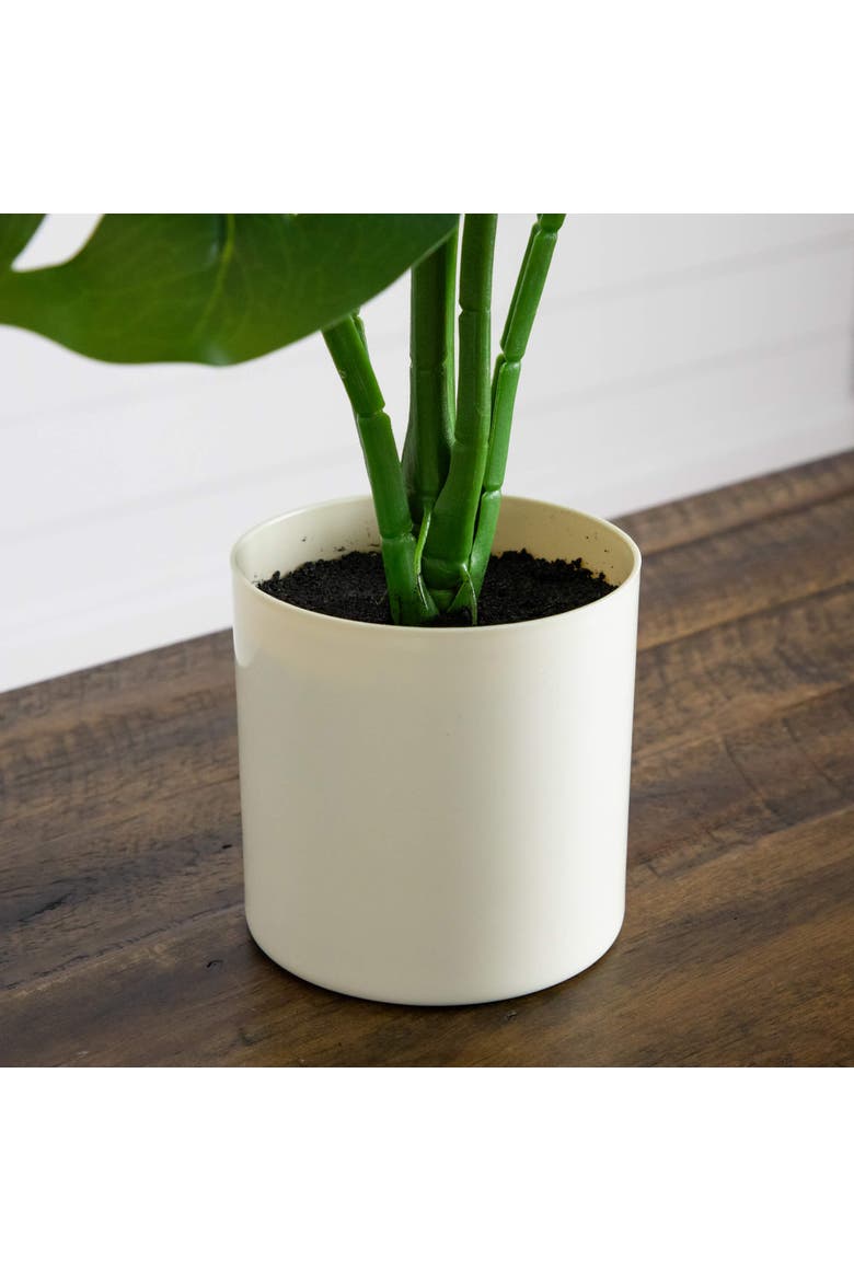 20-in Artificial Swiss Monstera Plant, Alternate, color, Green