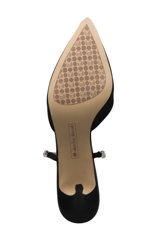 Charles David Adelynn Mary Jane Pointed Toe Mule In Black-st