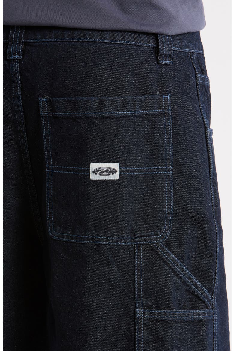 Bad Dog Denim Utility Shorts, Alternate, color, DARK DENIM