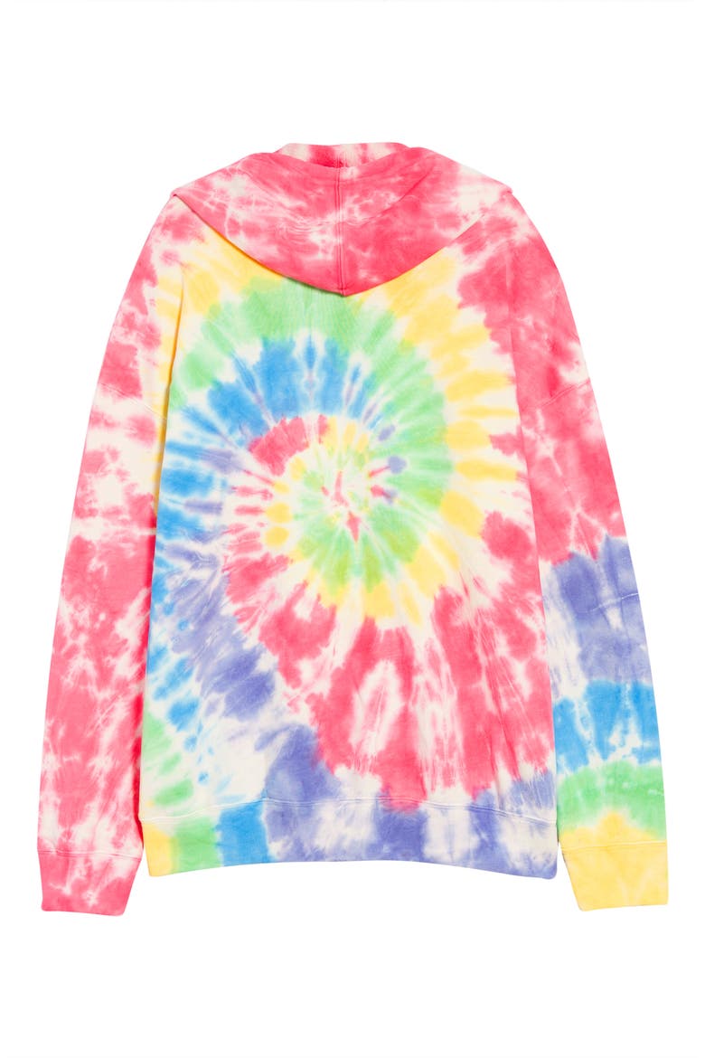 Be Proud by BP. Gender Inclusive Tie Dye Tunic Hoodie, Alternate, color, BLUE MULTI TIE DYE PRINT