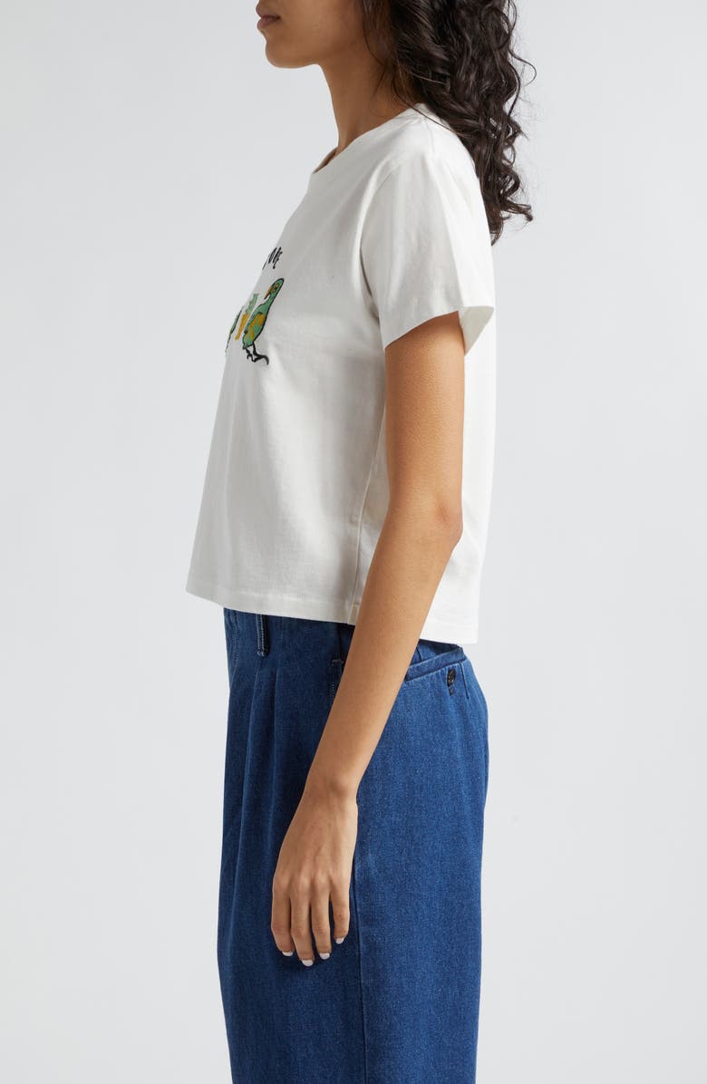 Bode Twin Parakeet Embroidered T-Shirt, Alternate, color,