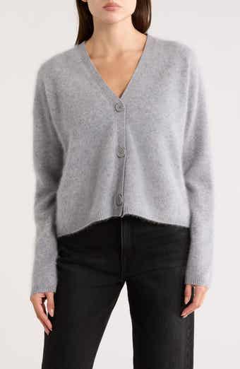 Nordstrom Brushed Cashmere V-Neck Cardigan