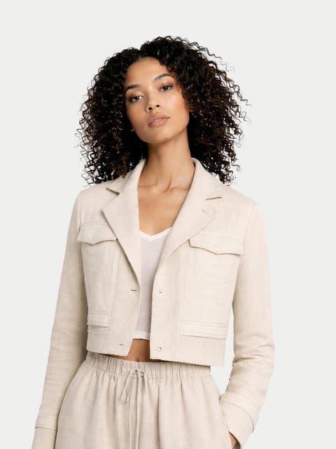 Cashmere Knit and Sew Cropped Jacket