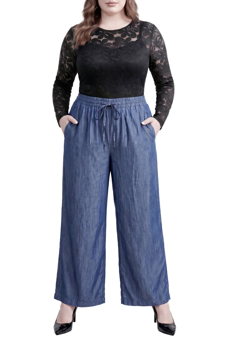 High Waist Wide Leg Jeans, Alternate, color, RINSE