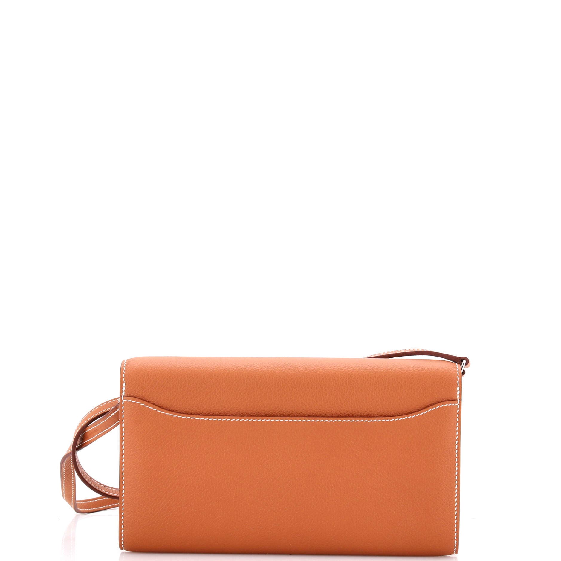 Pre-Owned Hermes Constance To Go Wallet Evercolor, Alternate, color, Gold