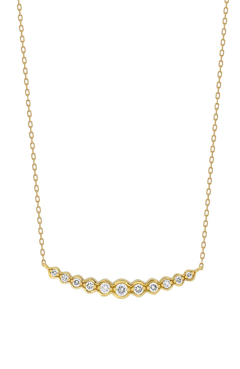 Bony Levy Florentine Diamond Bar Necklace, Main, color, 18K Yellow Gold