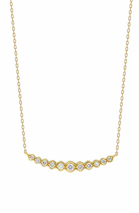 Bony Levy Florentine Diamond Bar Necklace