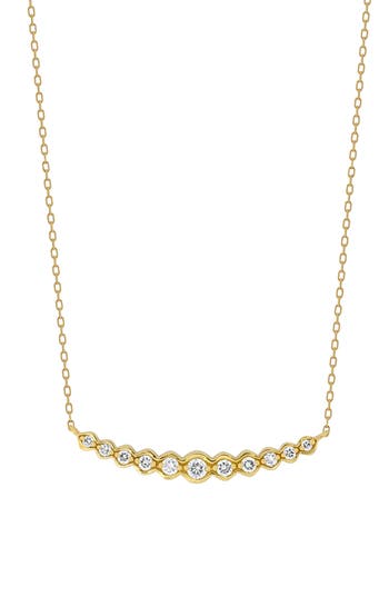 Bony Levy Florentine Diamond Bar Necklace In 18k Yellow Gold