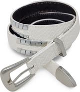 mnml Embossed Scale Leather Belt
