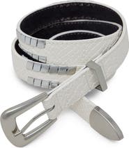 mnml Embossed Scale Leather Belt