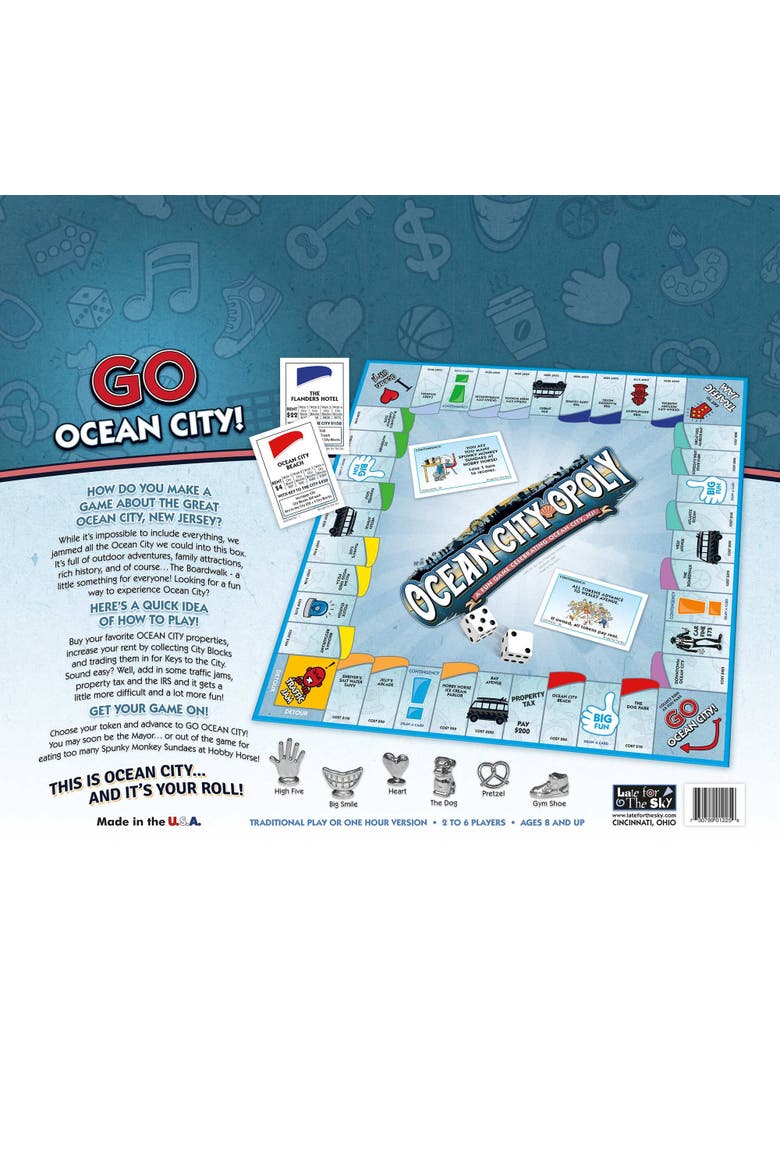 Ocean City Opoly Board Game, Alternate, color, Multicolored