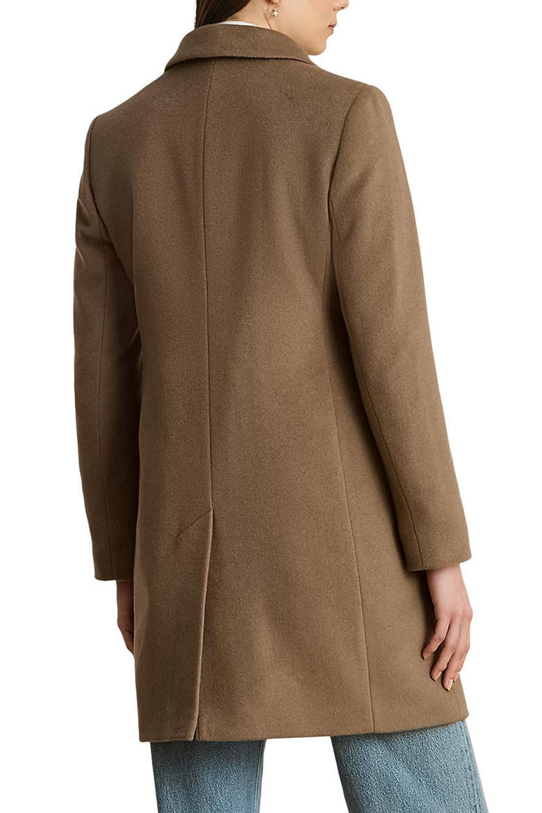Longline Wool Blend Coat, Alternate, color, TRUFFLE