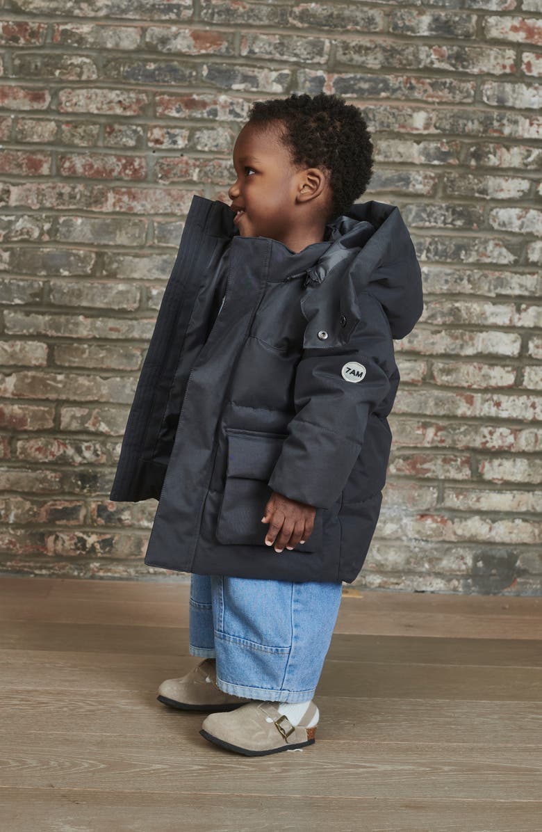 7 A.M. Enfant Kids' Benji Water Repellent Puffer Jacket, Alternate, color, Smokey
