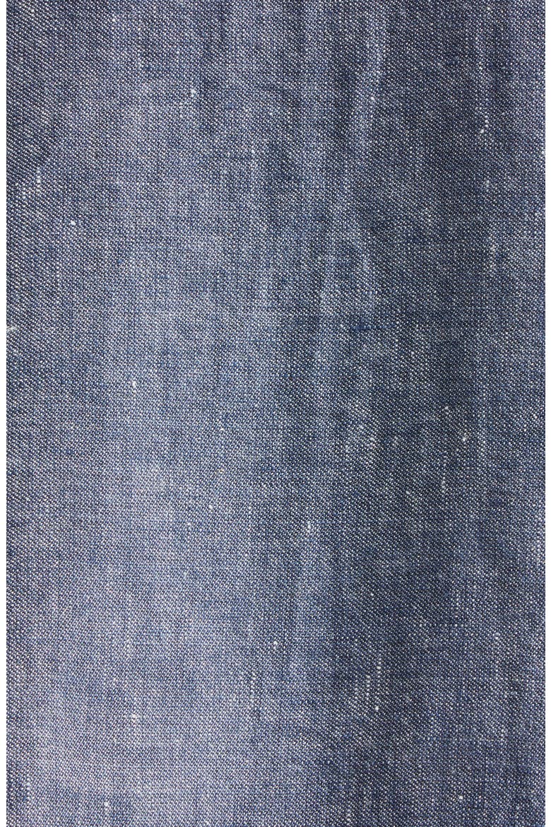 Linen Blend Button-Up Shirt, Alternate, color, 11 BLUE