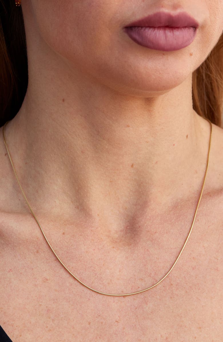 SAVVY CIE JEWELS Snake Chain Necklace, Alternate, color, Gold