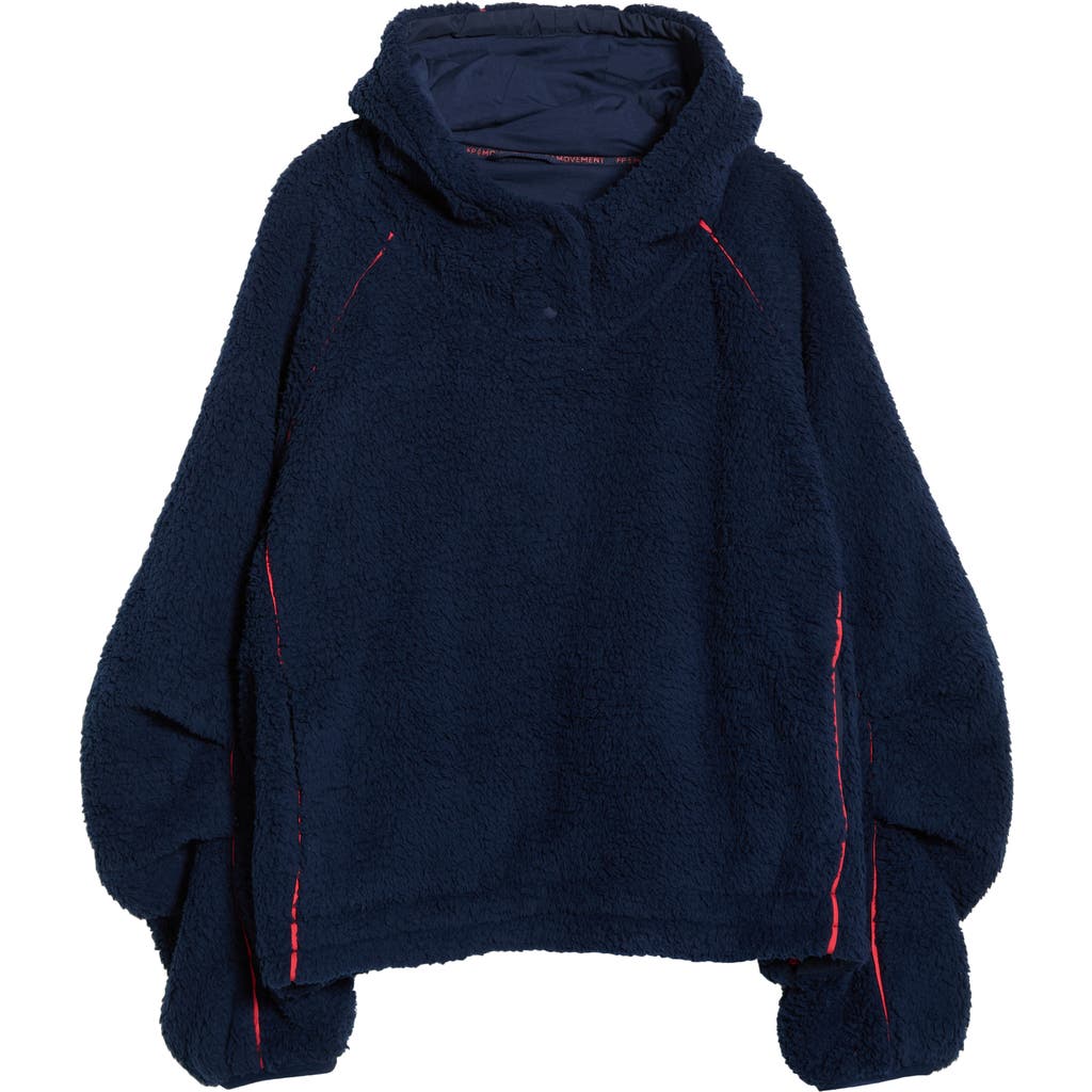 Free People Fp Movement Free Flow Fleece Hoodie In Blue