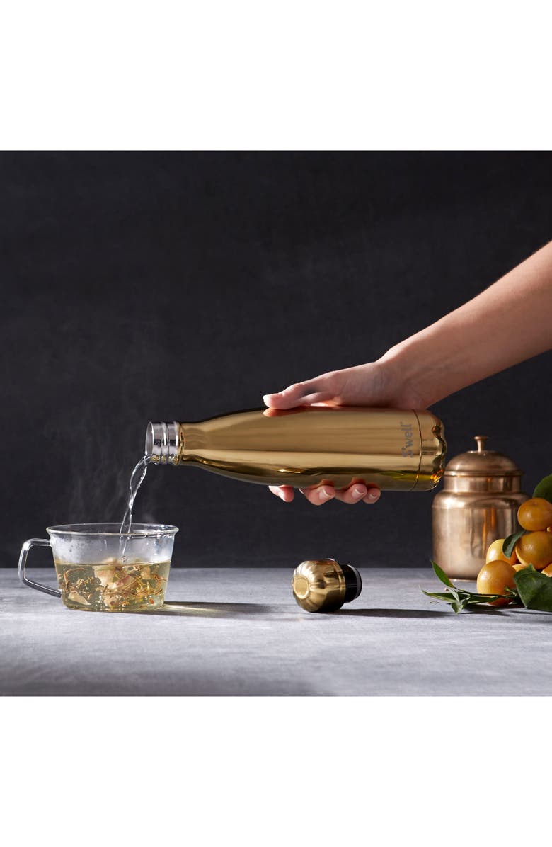 S'well 'Metallic Collection - Yellow Gold' Stainless Steel Water Bottle, Alternate, color,