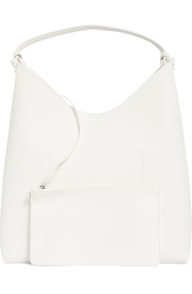 DKNY Paula Hobo Bag with Pouch, Alternate, color, Marshmallow