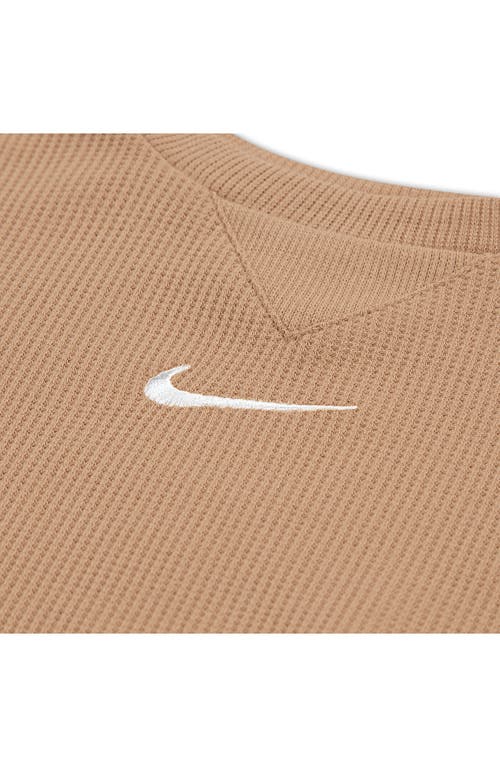 Nike Essentials Sweatshirt, Shorts & Bodysuit Set In Brown
