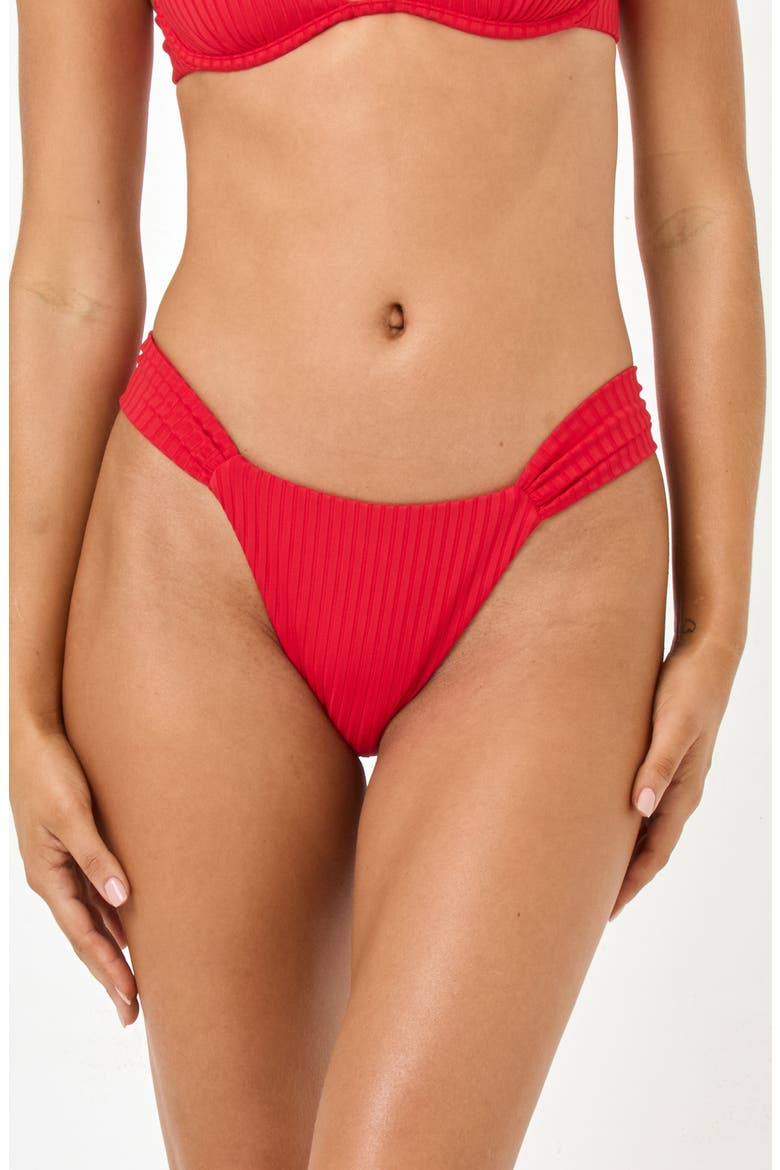 Dolce Full Bikini Bottoms, Main, color, FLAME