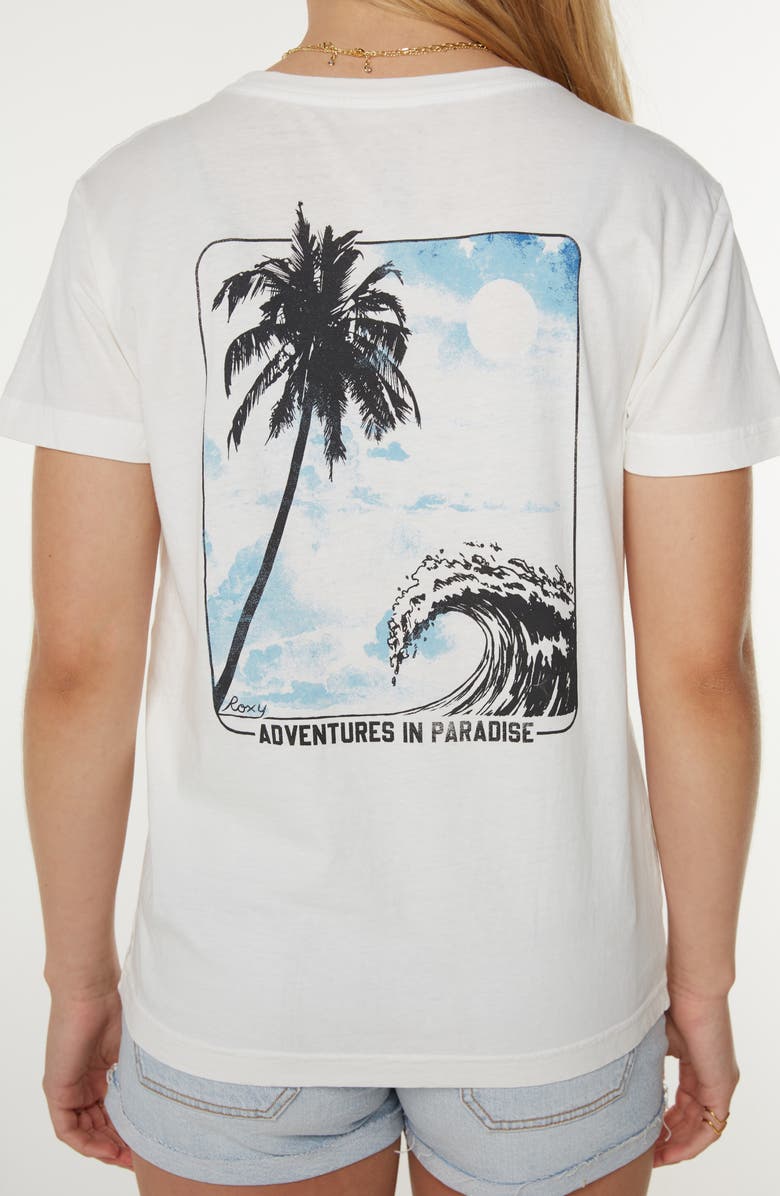 Roxy Adventures in Paradise Relaxed Fit Cotton Graphic T-Shirt, Alternate, color, Bright White