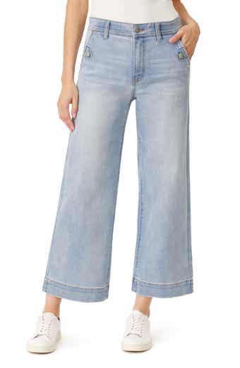 French Riviera 27-Inch High Rise Crop Wide Leg Jeans