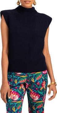Trina Turk Judson Cap Sleeve Merino Wool Sweater