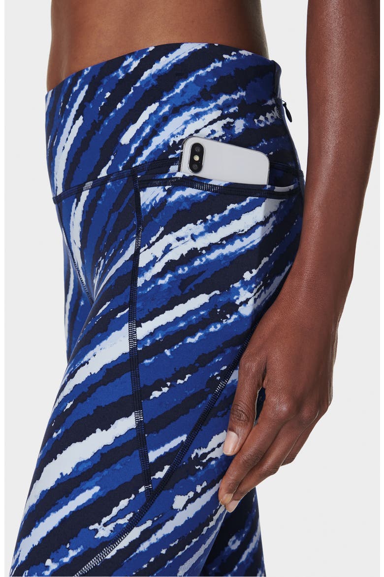 Power Pocket Workout Leggings, Alternate, color, BLUE SHIBORI STRIPE PRINT