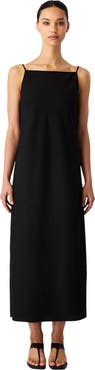 Another Tomorrow Square Neck Slip Dress