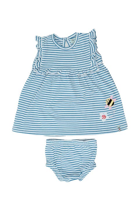 Organic Cotton Stripe Print T-Shirt and Short Set (Baby)