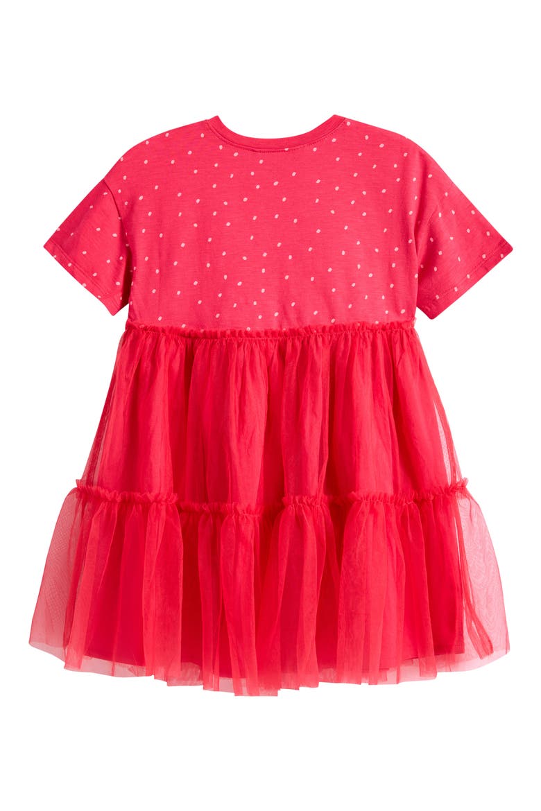 Kids' Dot Bunny Tulle Dress, Alternate, color, RED