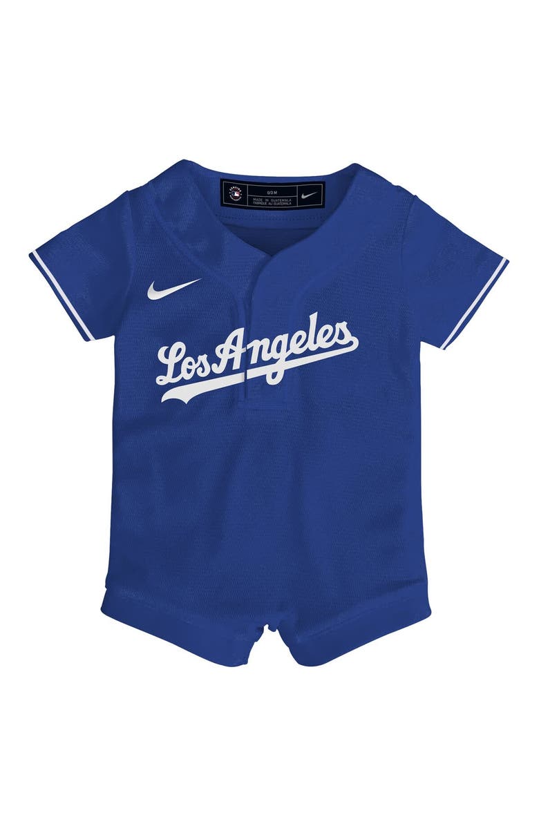 Nike Newborn Nike Royal Los Angeles Dodgers Alternate Replica Romper Jersey, Main, color, Royal