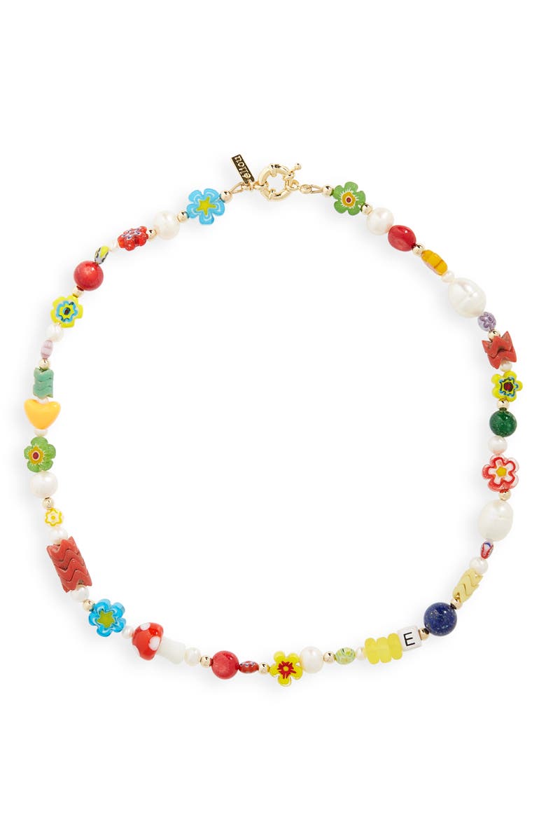 Éliou Kamp Millefiori Bead & Freshwater Necklace, Main, color,