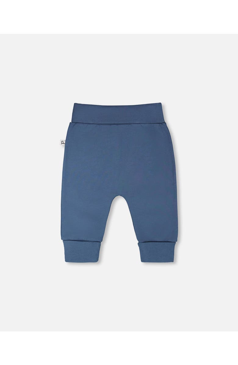 Deux par Deux Organic Cotton Jersey Evolutive Turtle Drift Pants, Alternate, color, Medium Blue